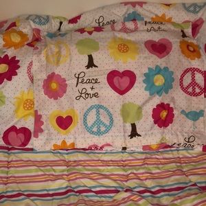 Twin comforter and sham